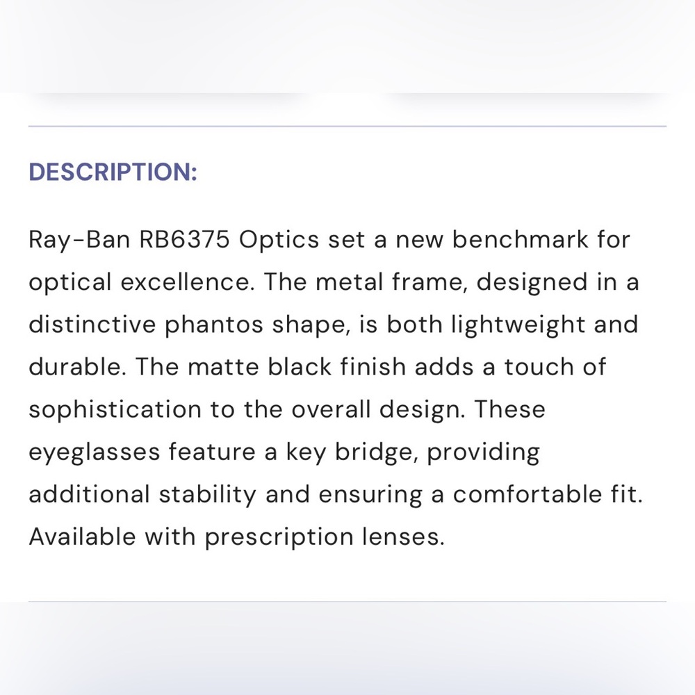 Ray Ban Reading Glasses. Style no. RB6375. - Picture 9 of 16